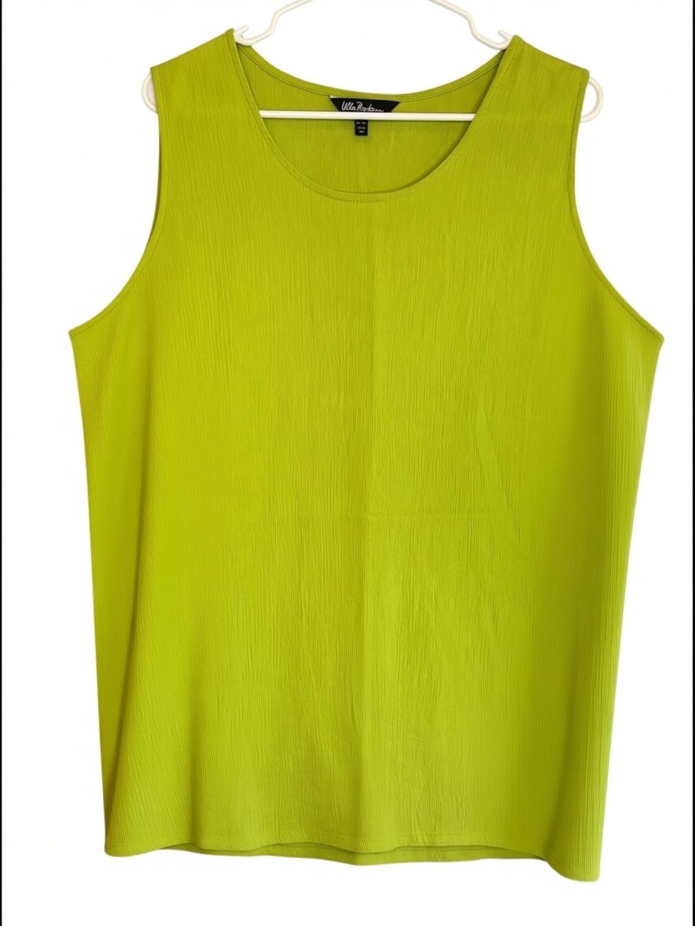 Ulla Popken Green Crinkle Knit Tank Top Plus Size 20/22